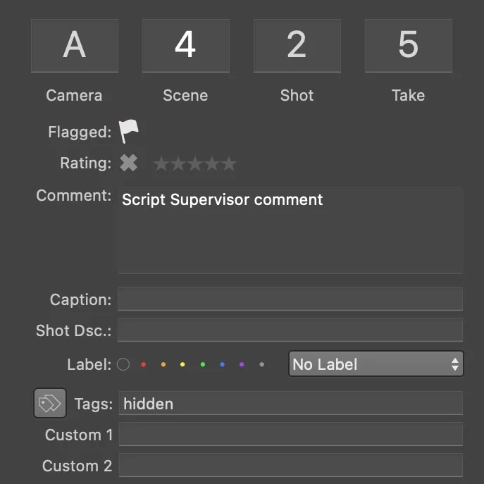 Silverstack metadata sync screenshot